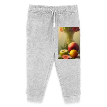 Fruit - Kids Organic Sweatpants by Stanley/Stella - heather grey - Front