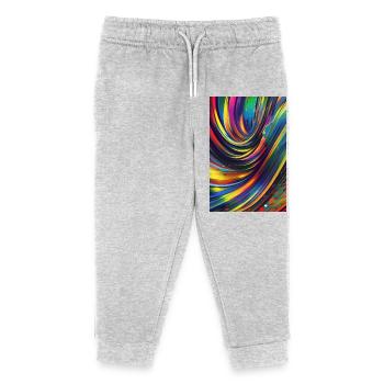 Abstrakte Kunst - Kinder Organic Jogginghose Mini Mover von Stanley/Stella - Grau meliert - Vorne