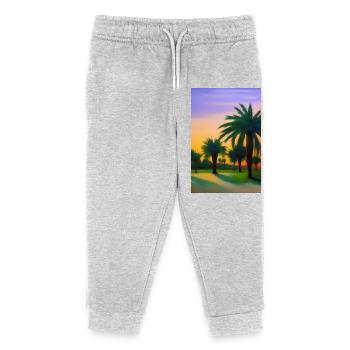 Désert d’Arabie - Pantalon de jogging enfant bio Stanley/Stella - gris chiné - Devant