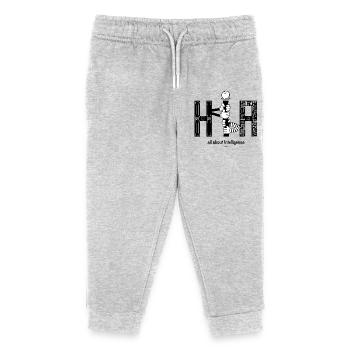 Human vs Artificial Intelligence KI - Kinder Organic Jogginghose Mini Mover von Stanley/Stella - Grau meliert - Vorne