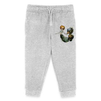 The friendship of the steampunk mermaid - Kids Organic Sweatpants by Stanley/Stella - heather grey - Front