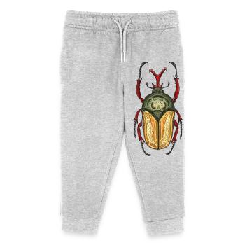 Großer Hirsch - Riesenhirschkäfer - Kinder Organic Jogginghose Mini Mover von Stanley/Stella - Grau meliert - Vorne
