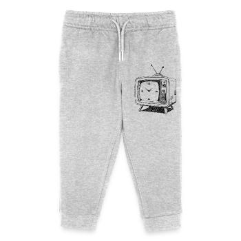 Screentime - Retro TV - Kids Organic Sweatpants by Stanley/Stella - heather grey - Front