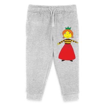kleine Prinzessin bunt - Kinder Organic Jogginghose Mini Mover von Stanley/Stella - Grau meliert - Vorne