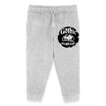 Turn monsters and ghosts into friends. - Kids Organic Sweatpants by Stanley/Stella - heather grey - Front