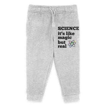Wissenschaft - es ist wie Magie, aber real - Kinder Organic Jogginghose Mini Mover von Stanley/Stella - Grau meliert - Vorne