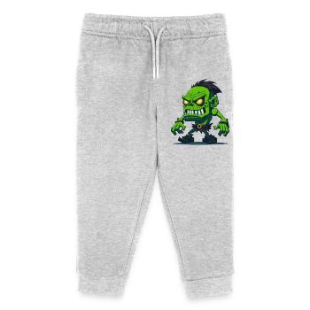 Totem des Zombies - Kinder Organic Jogginghose Mini Mover von Stanley/Stella - Grau meliert - Vorne