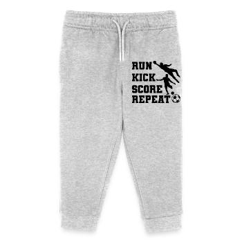 Motivation für Fußballspieler - Kinder Organic Jogginghose Mini Mover von Stanley/Stella - Grau meliert - Vorne