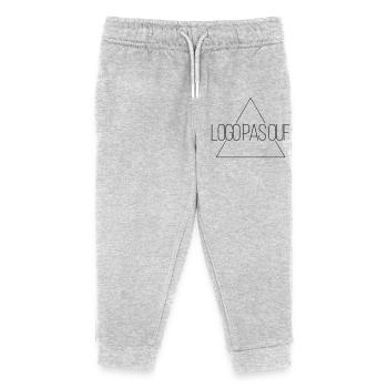 Logo pas ouf - Mais rigolo - Pantalon de jogging enfant bio Stanley/Stella - gris chiné - Devant