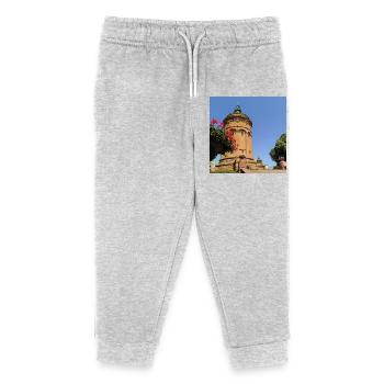 WASSERTURM MANNHEIM - Kinder Organic Jogginghose Mini Mover von Stanley/Stella - Grau meliert - Vorne