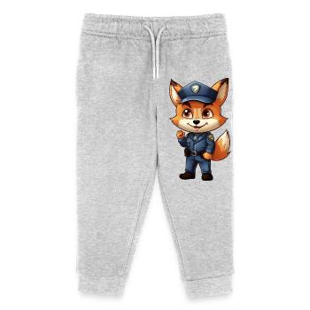 Fox Police - Pantalon de jogging enfant bio Stanley/Stella - gris chiné - Devant