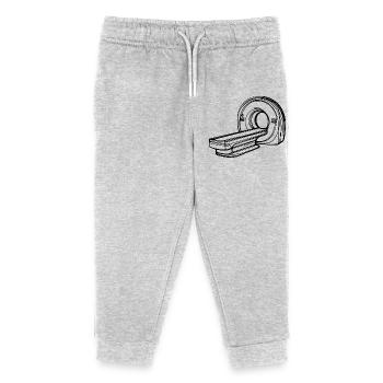 Radiologie Scanner IRM One Line Art Manip Radio - Pantalon de jogging enfant bio Stanley/Stella - gris chiné - Devant