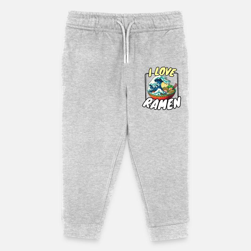 Ich liebe Ramen - Kinder Organic Jogginghose Mini Mover von Stanley/Stella - Grau meliert