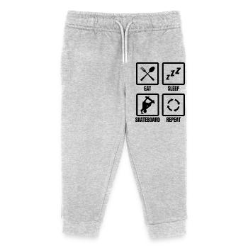 Skateboarding Routine - Kids Organic Sweatpants by Stanley/Stella - heather grey - Front