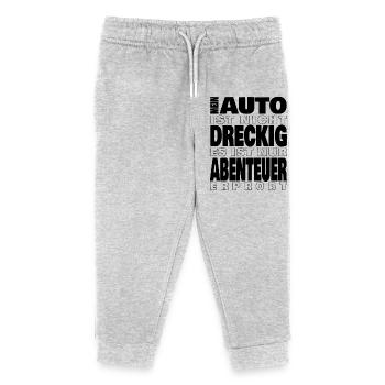 Mein Auto ist nicht dreckig - Kinder Organic Jogginghose Mini Mover von Stanley/Stella - Grau meliert - Vorne