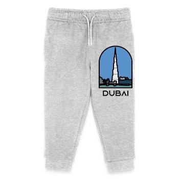 Dubaï - Burj Khalifa - Pantalon de jogging enfant bio Stanley/Stella - gris chiné - Devant