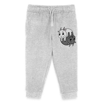 Yin Yang Zeichen Ziege - Kinder Organic Jogginghose Mini Mover von Stanley/Stella - Grau meliert - Vorne
