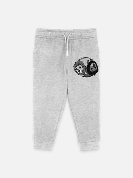 Yin Yang Löwe - Kinder Organic Jogginghose Mini Mover von Stanley/Stella - Grau meliert