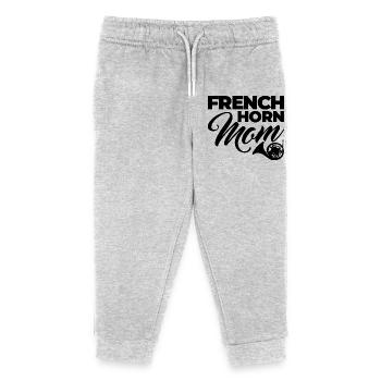 French Horn Mom - Kids Organic Sweatpants by Stanley/Stella - heather grey - Front