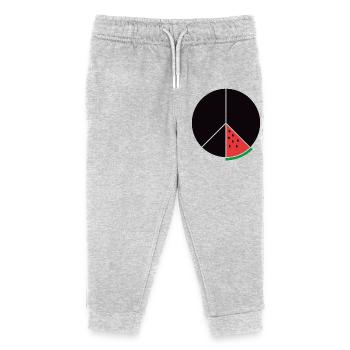 Gaza Peace - Kinder Organic Jogginghose Mini Mover von Stanley/Stella - Grau meliert - Vorne