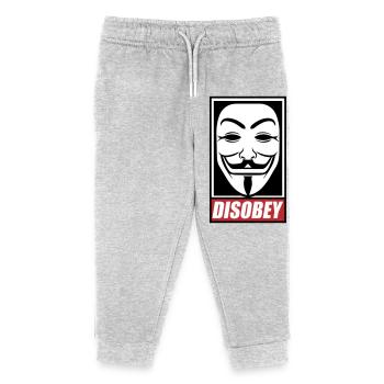 Disobey Colors changeable - Kids Organic Sweatpants by Stanley/Stella - heather grey - Front