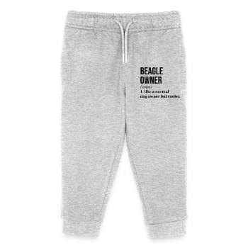 Beagle - Kinder Organic Jogginghose Mini Mover von Stanley/Stella - Grau meliert - Vorne