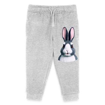 Lapin - Pas seulement à Pâques - Pantalon de jogging enfant bio Stanley/Stella - gris chiné - Devant