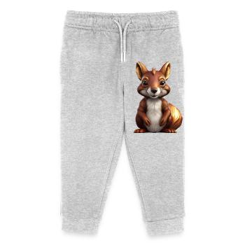 Écureuil - Pantalon de jogging enfant bio Stanley/Stella - gris chiné - Devant