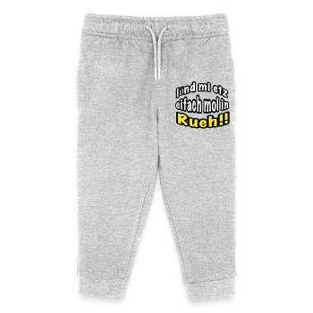 lönd mi etz eifach mol in Rueh - Kinder Organic Jogginghose Mini Mover von Stanley/Stella - Grau meliert - Vorne