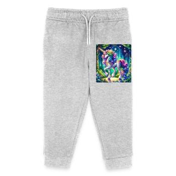 Fantasy Unicorn Horse Fans Unicorn Lovers - Kids Organic Sweatpants by Stanley/Stella - heather grey - Front