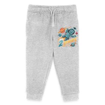 Zwei Jahre kleiner Raumfahrer Kindergeburtstag. - Kinder Organic Jogginghose Mini Mover von Stanley/Stella - Grau meliert - Vorne