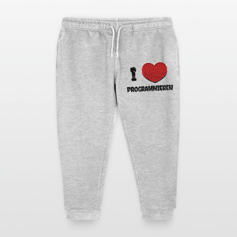 Developer Heart Web Developer Statement Computer Kids Organic Sweatpants by Stanley/Stella