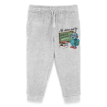 Einschulung erster Schultag kleiner Roboter - Kinder Organic Jogginghose Mini Mover von Stanley/Stella - Grau meliert - Vorne