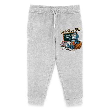 Einschulung Roboter erster Schultag - Kinder Organic Jogginghose Mini Mover von Stanley/Stella - Grau meliert - Vorne