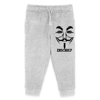 Disobey Anonymous - Kinder Organic Jogginghose Mini Mover von Stanley/Stella - Grau meliert - Vorne