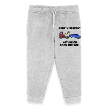 Auto Statement Tanken Energiespeicher Energie - Kinder Organic Jogginghose Mini Mover von Stanley/Stella - Grau meliert - Vorne