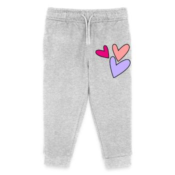 FÊTE DES MÈRES. COEUR. BONNE FÊTE. MAMAN - Pantalon de jogging enfant bio Stanley/Stella - gris chiné - Devant