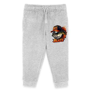 bar rayé flamboyant - Pantalon de jogging enfant bio Stanley/Stella - gris chiné - Devant