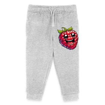 Himbeeren Himbeeren - Kinder Organic Jogginghose Mini Mover von Stanley/Stella - Grau meliert - Vorne
