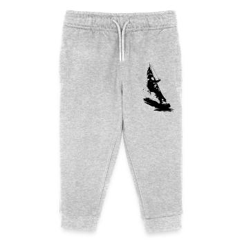 Windsurfing - Kids Organic Sweatpants by Stanley/Stella - heather grey - Front