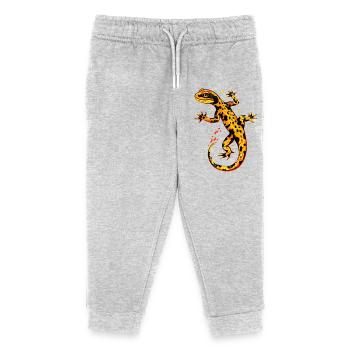 Salamanders, newts, tailed amphibians, fire salamanders - Kids Organic Sweatpants by Stanley/Stella - heather grey - Front