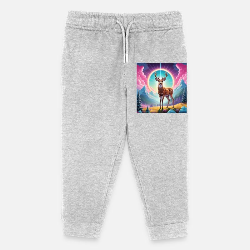 Hirsch am Berg - Kinder Organic Jogginghose Mini Mover von Stanley/Stella - Grau meliert