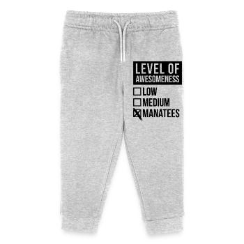 Manatee - Kids Organic Sweatpants by Stanley/Stella - heather grey - Front