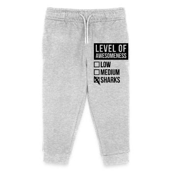 requin - Pantalon de jogging enfant bio Stanley/Stella - gris chiné - Devant