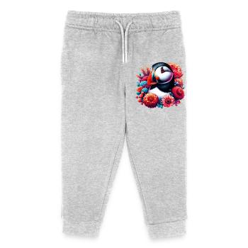 Macareux - Pantalon de jogging enfant bio Stanley/Stella - gris chiné - Devant