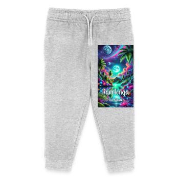 Parotonga Cook Islands Urlaub Palmen - Kinder Organic Jogginghose Mini Mover von Stanley/Stella - Grau meliert - Vorne