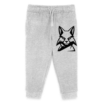 Frecher Fuchs - Kinder Organic Jogginghose Mini Mover von Stanley/Stella - Grau meliert - Vorne