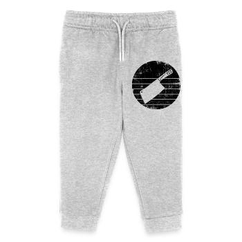 Hackbeil Skizze - Kinder Organic Jogginghose Mini Mover von Stanley/Stella - Grau meliert - Vorne