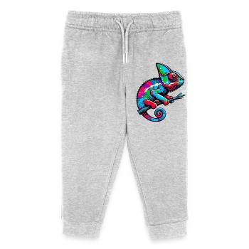 Caméléon - Pantalon de jogging enfant bio Stanley/Stella - gris chiné - Devant
