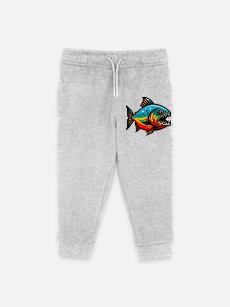 Piranha - Kinder Organic Jogginghose Mini Mover von Stanley/Stella - Grau meliert
